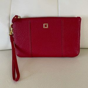 LODIS red leather wristlet